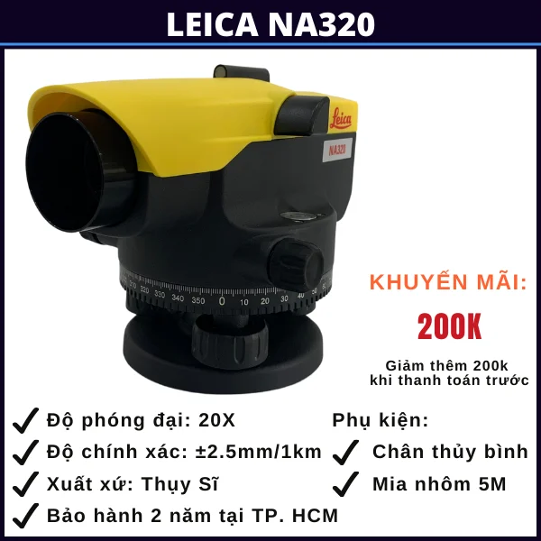 Máy thủy bình Leica na320 tại lâm đồng may-thuy-binh-leica-na320-lam-dong