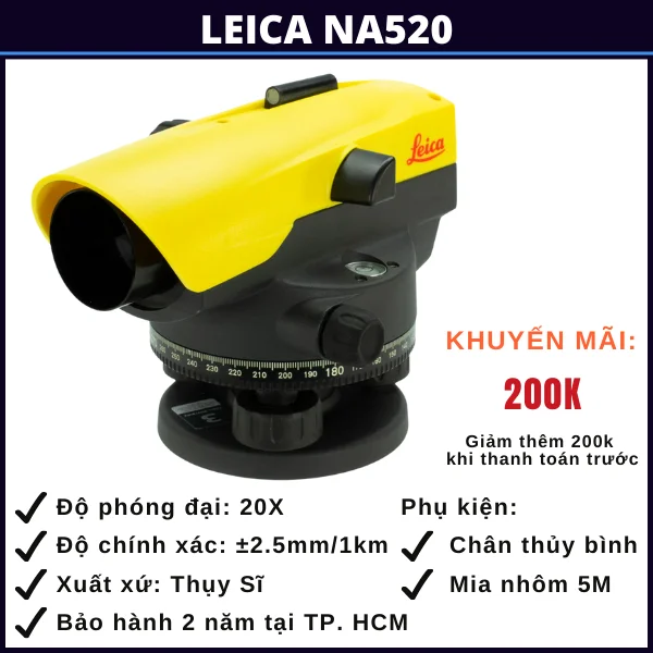 Máy thủy bình Leica na520 tại hà nội may-thuy-binh-leica-na520-ha-noi