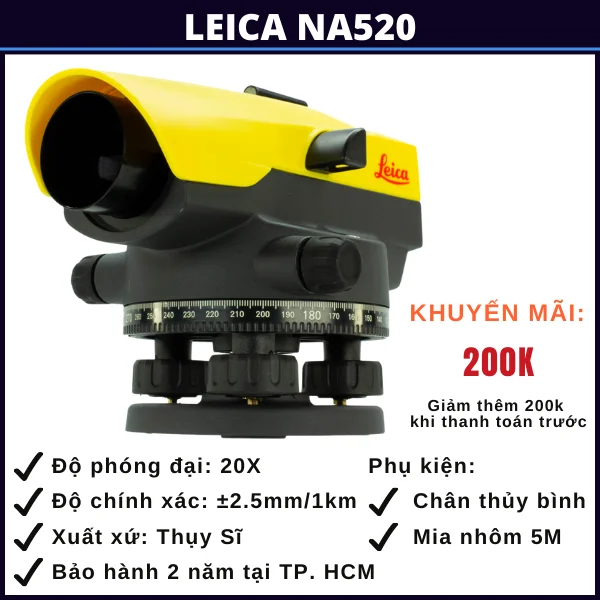 Máy thủy bình Leica na520 tại hồ chí minh may-thuy-binh-leica-na520-ho-chi-minh