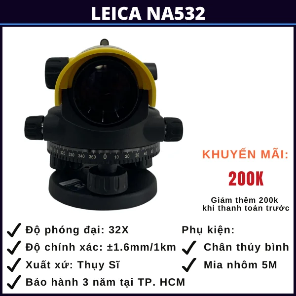 Máy thủy bình Leica na532 tại đồng tháp may-thuy-binh-leica-na532-dong-thap